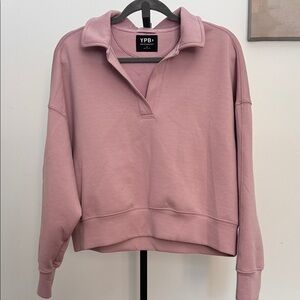 YPB by Abercrombie Women's Mauve Collared Sweatshirt